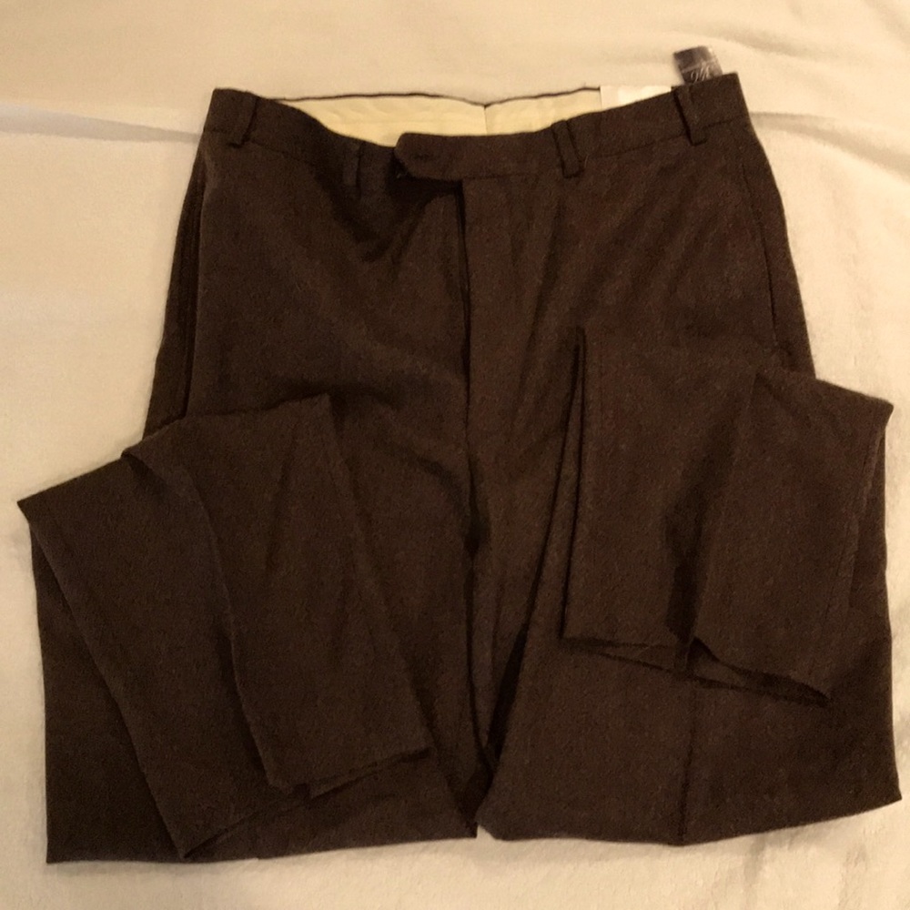 Brooks Brothers flat front wool trousers 36x34